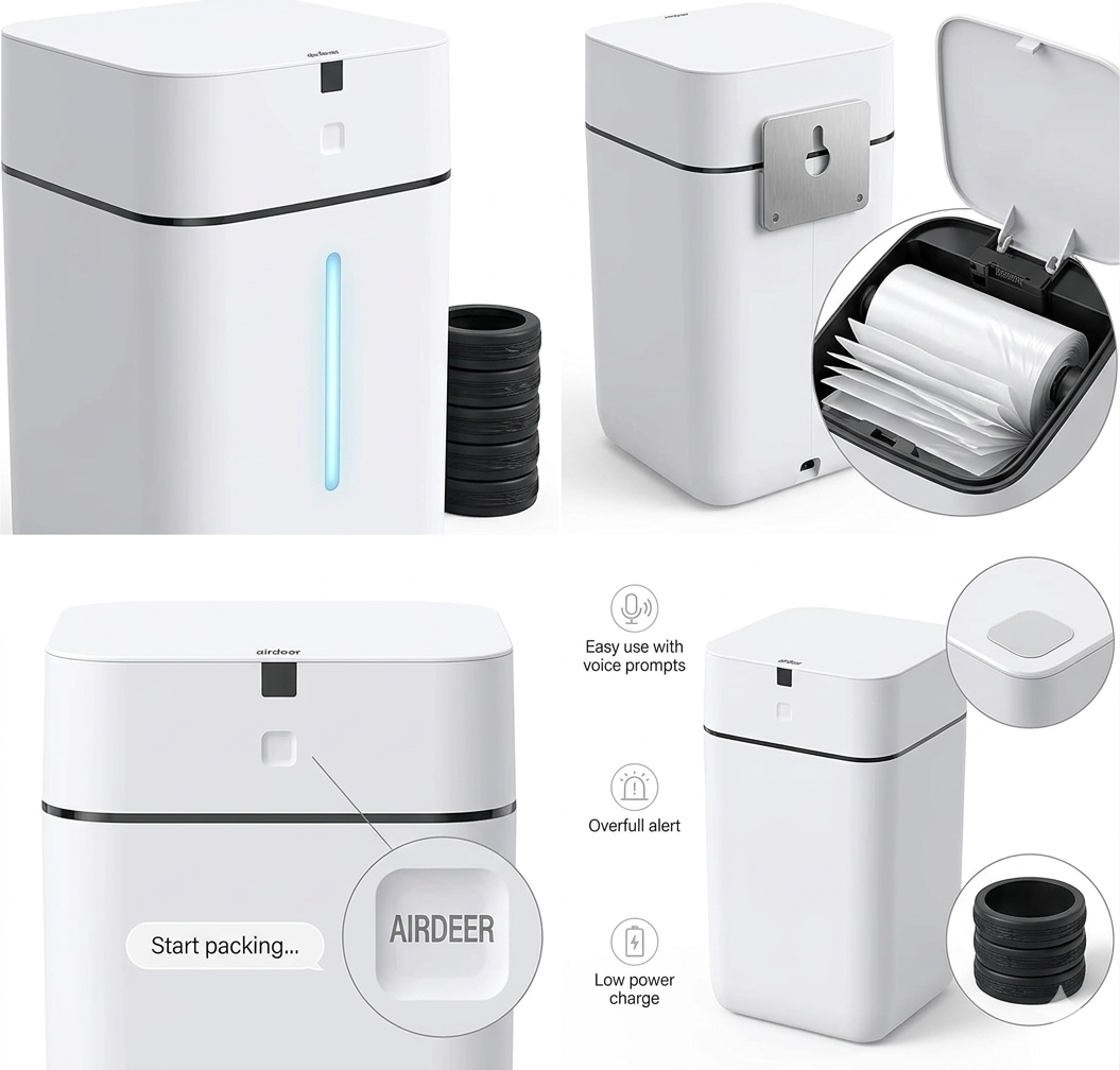 Smart Touchless Auto-Sealing Trash System