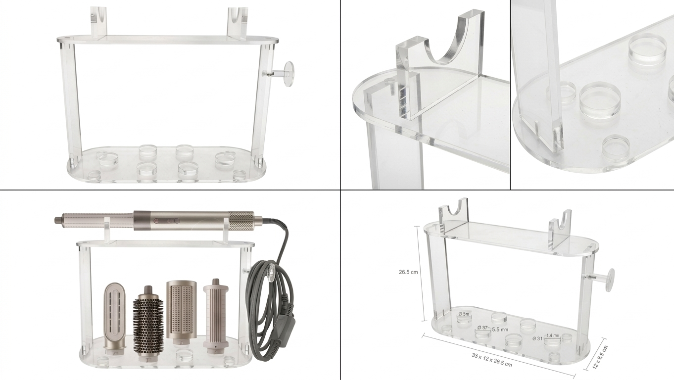Aesthetic Acrylic Hair Styling Tool Organizer
