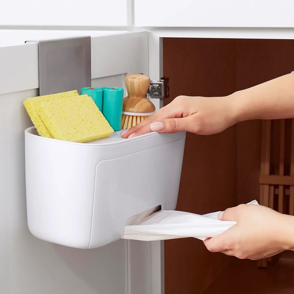 Aesthetic Door-Stash Trash Bag Dispenser